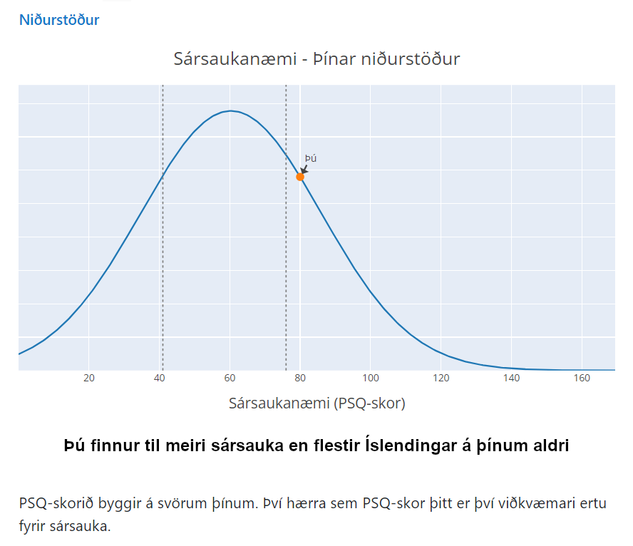 Dæmi um endurgjöf til<br />
 þátttakanda.